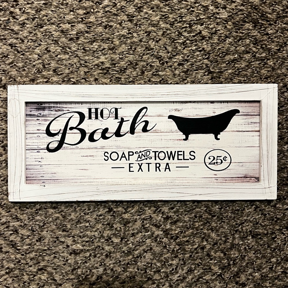 Bathroom Decoration Sign